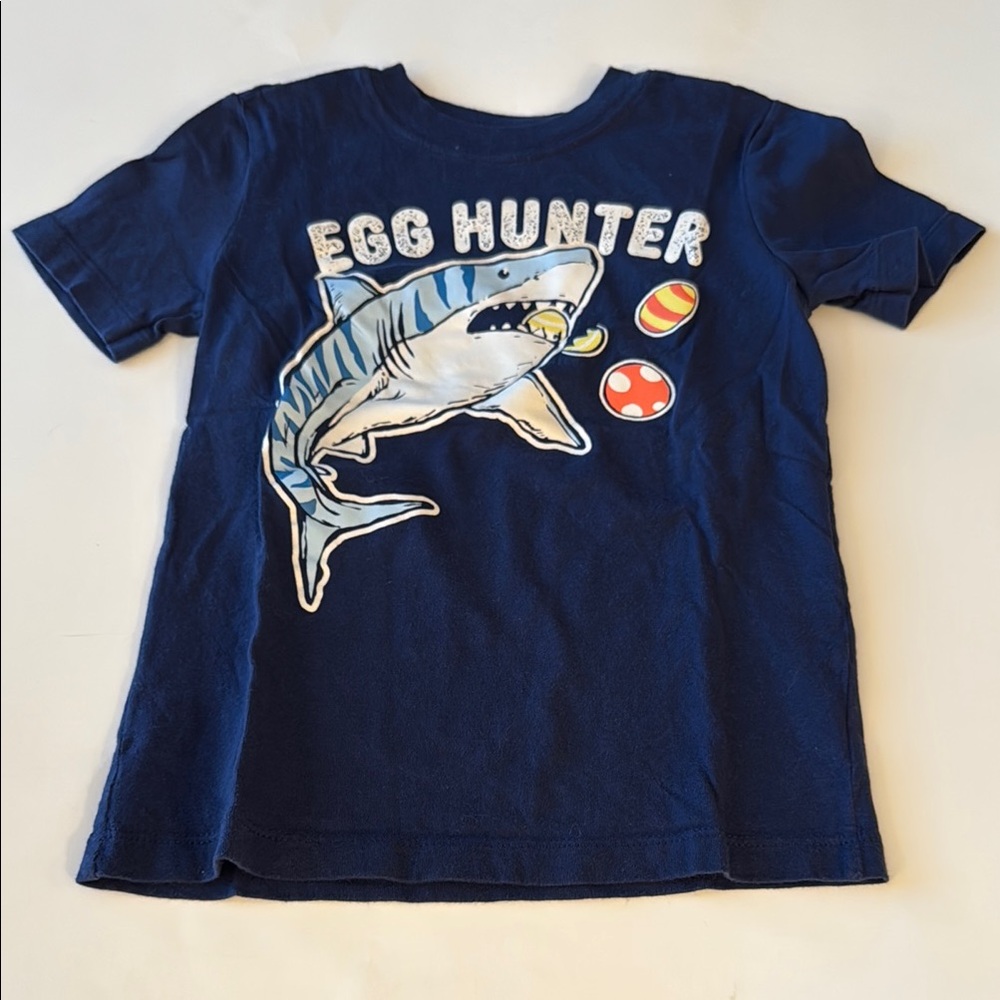 Carter's Blue Egg Hunter Shark Tee - 3T